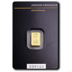 1g Gold Bar Argor Heraeus