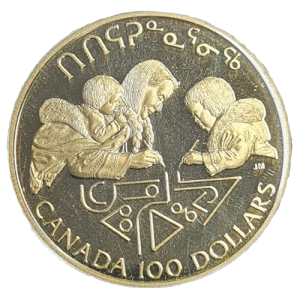 1/4 oz Gold Canada 100 dollar Alphabetisation 1990