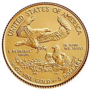 1/10 oz Gold American Eagle, backdated