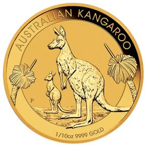 1/10 oz Gold Kangaroo Nugget, backdated