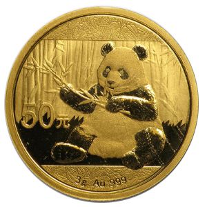 3g Gold China Panda 2017