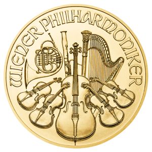 1/25 oz Gold Vienna Philharmonic, backdated