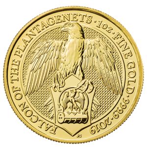 1 oz Gold Plantagenets Falcon, Series Queens Beasts 2019