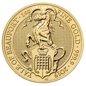 1 oz Gold Yale of Beaufort, Series Queens Beasts 2019