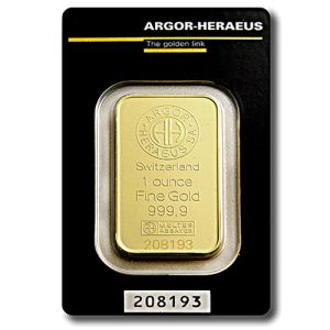 1 oz Gold Bar Argor Heraeus