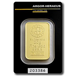 20g Gold Bar Argor Heraeus