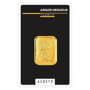 50g Gold Bar Argor Heraeus - Casted