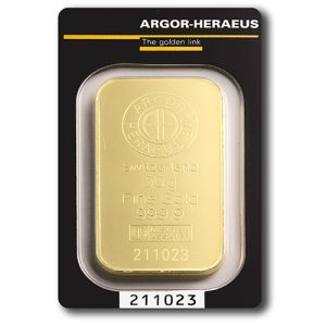 SALE: 50g Gold Bar Argor Heraeus