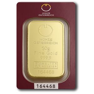 50g Gold Kinebar Austrian Mint