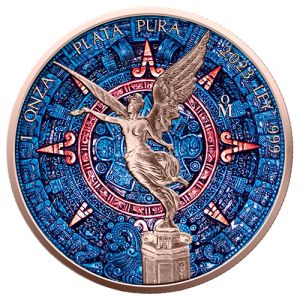 1 oz Silber Libertad 2023 – Aztec Calendar, Art Color Collection