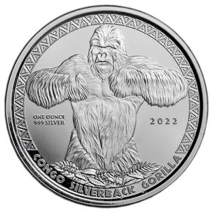 1oz Silver Coin Kongo-Gorilla