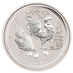 1/2 oz Silver Coin Rooster 2017, Lunar Series II 