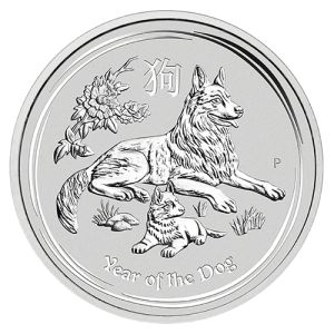10 oz Silver Coin Dog 2018, Lunar Series II