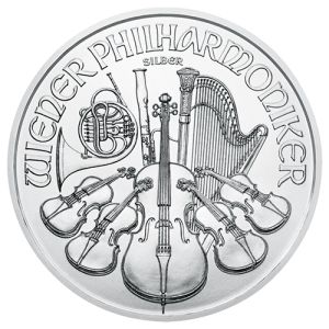 1 oz Silver Vienna Philharmonic, backdated