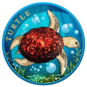 1 oz Silver Hawksbill Sea Turtle 2022
