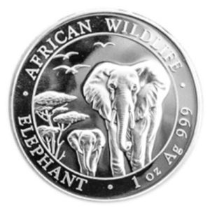 1 oz Silver Somalia Elephant, various years 