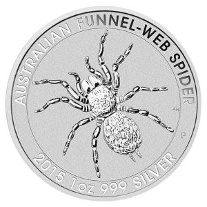 1 oz Silver Coin Funnel-Web Spider 2015