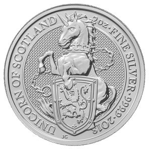 2 oz Silver Coin Unicorn of Scotland, Queens Beasts Series 2018
