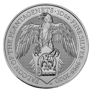 10 oz Silver Coin Falcon from Plantagenets, Series Queens Beasts 2020