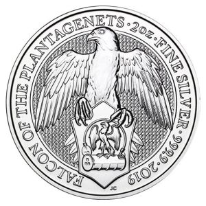 2 oz Silver Coin Falcon of Plantagenets, Queens Beasts Series 2019