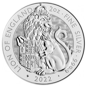 2 oz Silver Lion of England, Royal Tudor Beasts series 2022