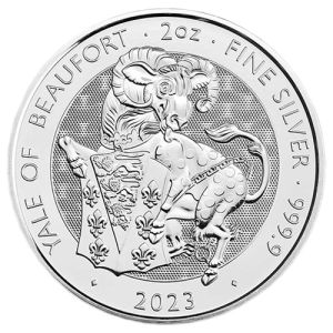 2 oz Silver Yale of Beaufort, Royal Tudor Beasts Series 2023